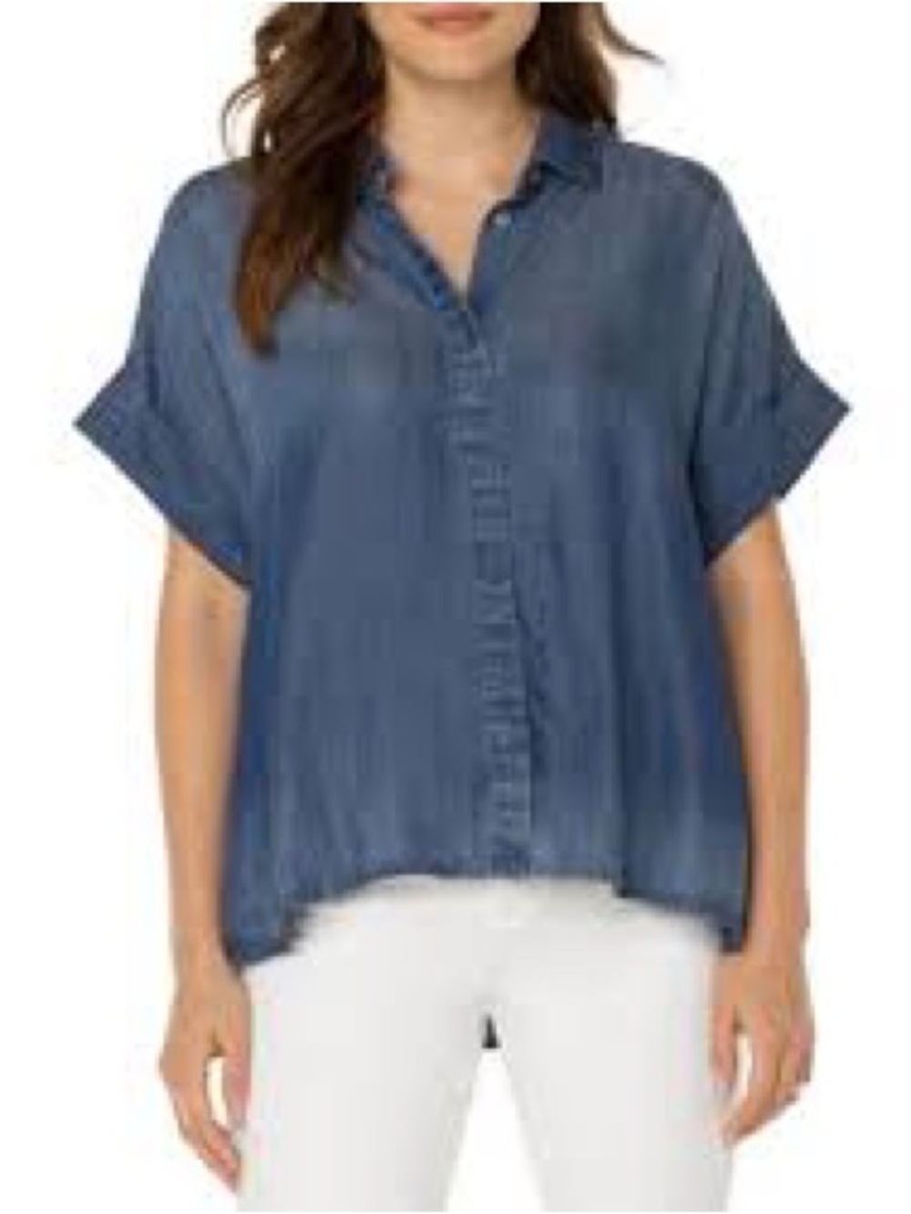 🌺Liverpool Los Angeles Chambray Camp Shirt